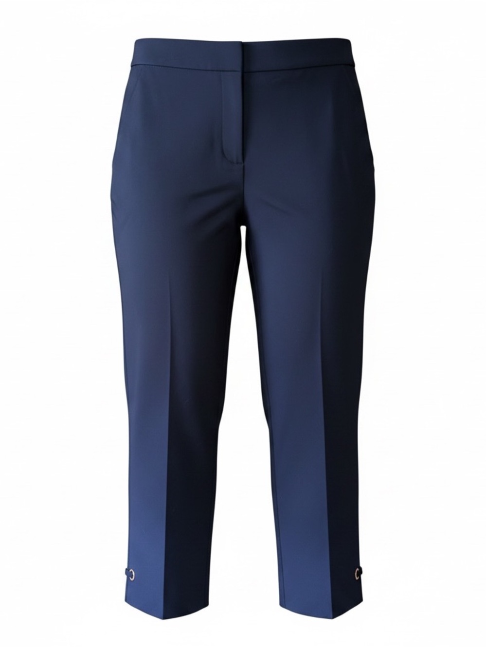 Rafaella Navy Ankle Pants with Grommet Detail - NWT
